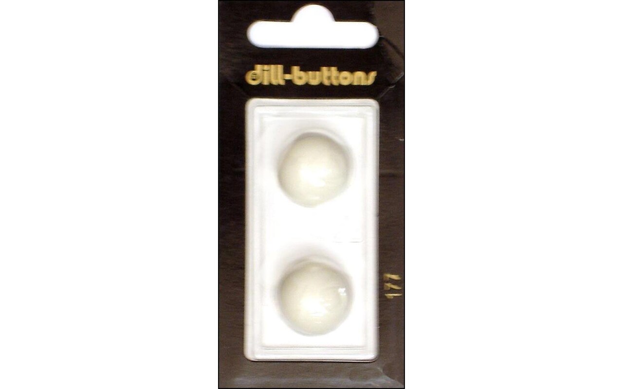 Dill Buttons 18mm 2pc Shank White